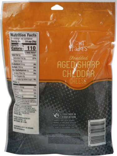 Harris Teeter™ Shredded Aged Sharp White Cheddar Cheese Perspective: back