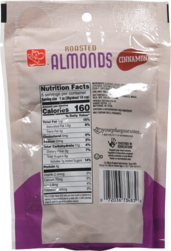 Harris Teeter™ Roasted Cinnamon Almonds Perspective: back