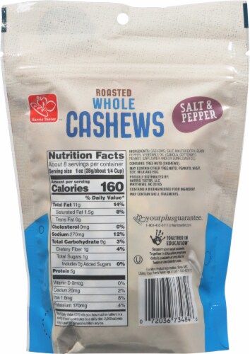 Harris Teeter Salt & Pepper Roasted Whole Cashews Perspective: back
