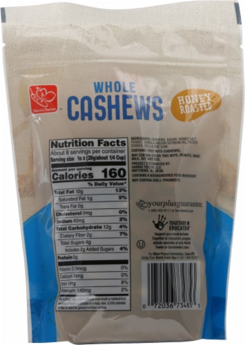 Harris Teeter Honey Roasted Whole Cashews Perspective: back