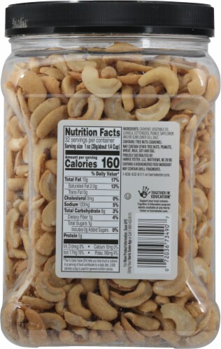 Harris Teeter™ Roasted Salted Cashew Havles & Pieces Perspective: back