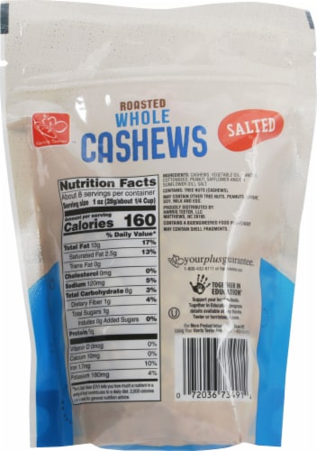 Harris Teeter™ Salted Whole Cashews Perspective: back