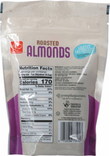 Harris Teeter™ Lightly Salted Roasted Almonds Perspective: back