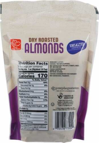 Harris Teeter™ Unsalted Dry Roasted Almonds Perspective: back