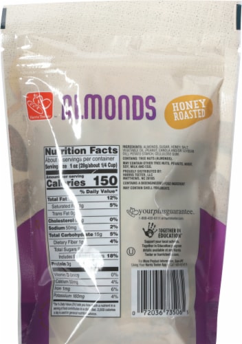Harris Teeter Honey Roasted Almonds Perspective: back