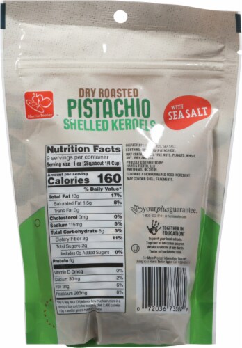 Harris Teeter™ Dry Roasted Pistachio Kernels With Sea Salt Perspective: back