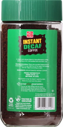 Harris Teeter Decaf Medium Roast Instant Coffee Perspective: back