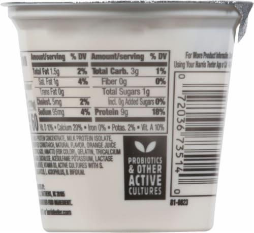 Harris Teeter™ Carbmaster® Orange Vanilla Lowfat Yogurt Perspective: back