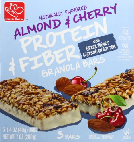 Harris Teeter Almond & Cherry Granola Bars Perspective: back