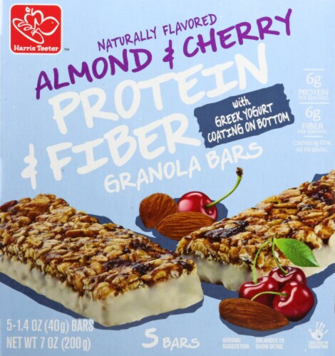 Harris Teeter™ Almond & Cherry Protein & Fiber Granola Bar Perspective: back