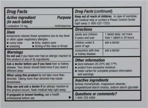 Harris Teeter™ Loratadine Tablets 10mg Perspective: back