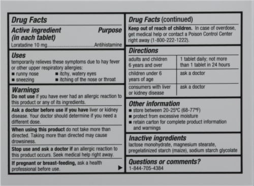 Harris Teeter™ Loratadine Tablets 10mg Perspective: back