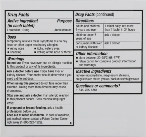 Harris Teeter™ Loratadine Tablets 10mg Perspective: back