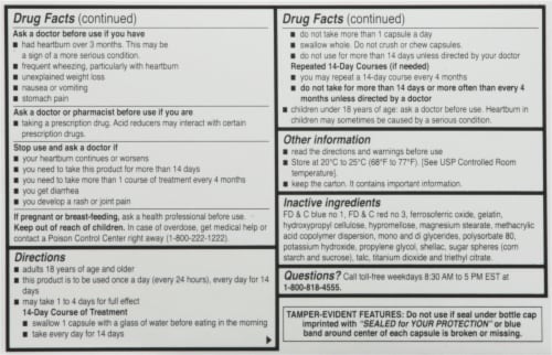 Harris Teeter™ Esomeprazole Magnesium Acid Reducer Capsules Perspective: back