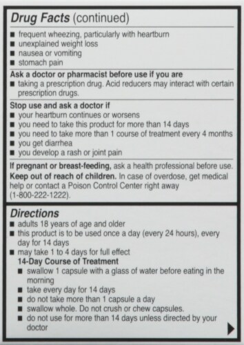 Harris Teeter­™ Esomperazole Magnesium Capsules Perspective: back