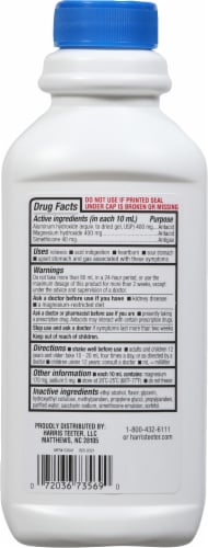 Harris Teeter™ Regular Strength Antacid & Antigas Mint Flavored Liquid Perspective: back
