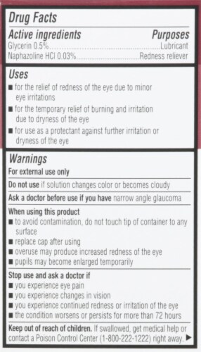 Harris Teeter™ Maximum Redness Relief Eye Drops Perspective: back