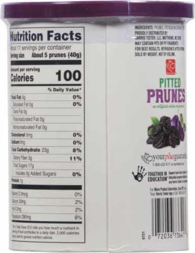 Harris Teeter Pitted Prune - Dried Fruit Perspective: back