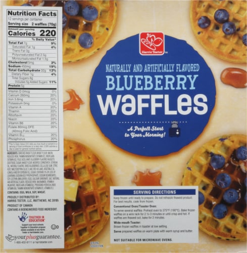 Harris Teeter™ Blueberry Waffles Perspective: back
