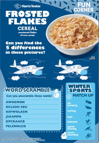 Harris Teeter Frosted Flakes Cereal Perspective: back