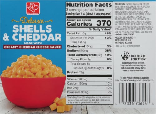 Harris Teeter™ Deluxe Dinner Creamy Cheddar Shells & Chedder Perspective: back