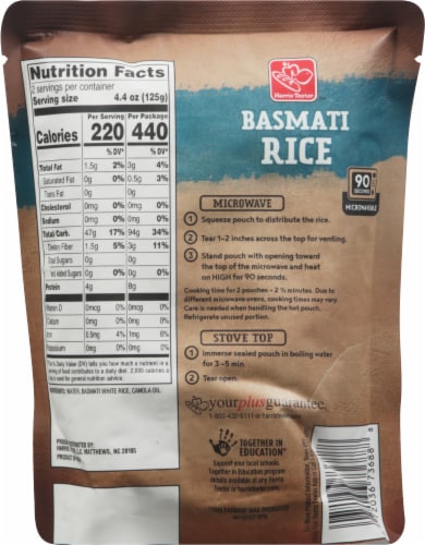 Harris Teeter Basmati Rice Perspective: back