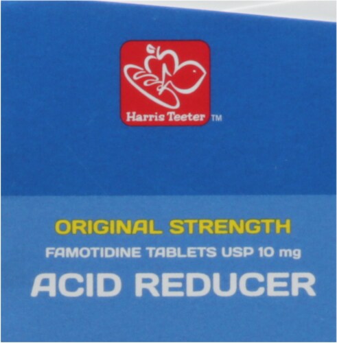 Harris Teeter™ Original Strength Famotidin Acid Reducer Tablets Perspective: back