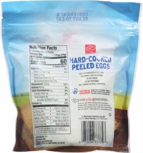 Harris Teeter™ Hard Cooked Peeled Eggs Perspective: back