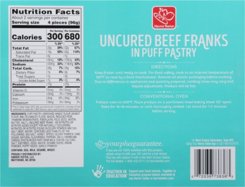 Harris Teeter™ Uncured Beef Franks in Puff Pastry Appetizers Perspective: back
