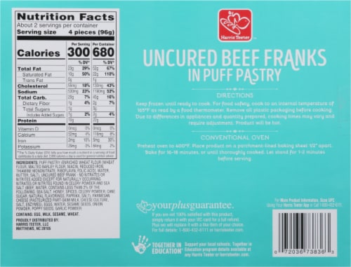 Harris Teeter™ Uncured Beef Franks in Puff Pastry Appetizers Perspective: back