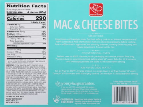 Harris Teeter™ Frozen Mac & Cheese Bites Perspective: back