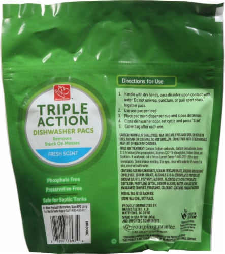 Harris Teeter™ Triple Action Fresh Scent Dishwasher Pacs Perspective: back