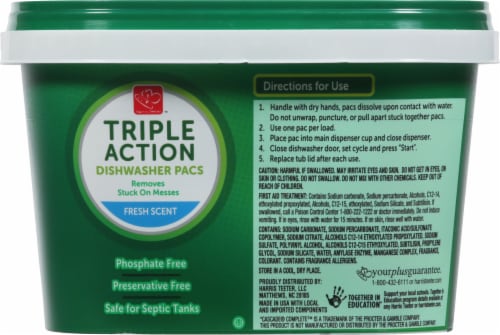 Harris Teeter™ Triple Action Fresh Scent Dishwasher Pacs Perspective: back