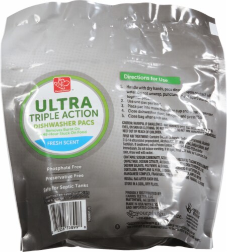 Harris Teeter™ Ultra Triple Action Dishwasher Pacs Perspective: back