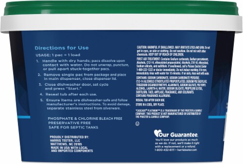 Harris Teeter® Ultra Triple Action Fresh Scent Dishwasher Pacs Perspective: back