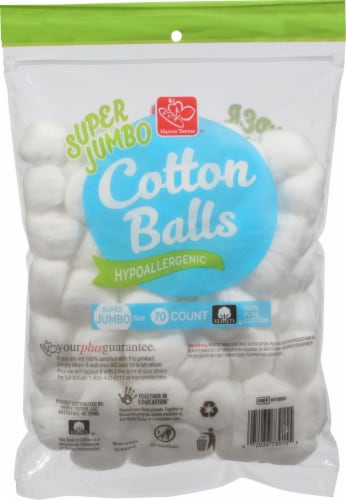 Harris Teeter™ Hypoallergenic Super Jumbo Cotton Balls Perspective: back
