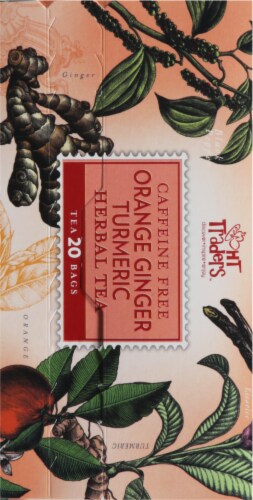 HT Traders® Caffeine Free Orange Ginger Turmeric Herbal Tea Bags Perspective: back