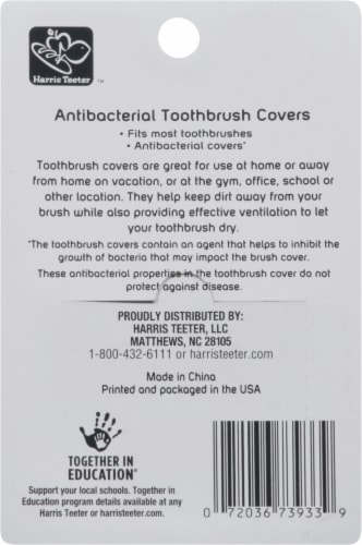 Harris Teeter Antibacterial Toothbrush Covers Perspective: back