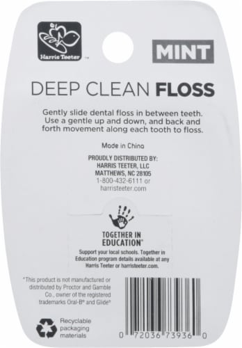 Harris Teeter® Deep Clean Floss - Mint Perspective: back