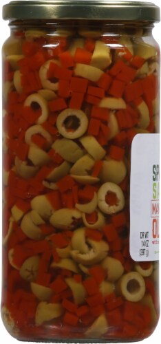 Harris Teeter™ Spanish Salad Manzanilla Olives with Minced Pimiento Perspective: back