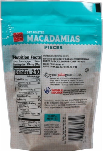 Harris Teeter™ Dry Roasted Macadamias Pieces Perspective: back