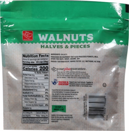 Harris Teeter™ Walnuts Halves and Pieces Perspective: back