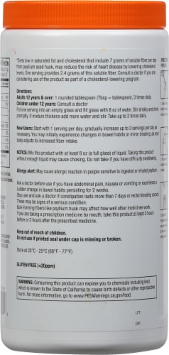 Harris Teeter™ Psyllium Fiber Dietary Supplement Orange Flavor Perspective: back