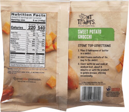 HT Traders™ Gluten Free Sweet Potato Gnocchi Perspective: back
