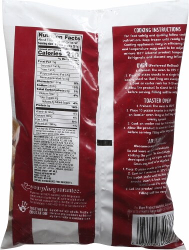 Harris Teeter Pepperoni Pizza Snack Rolls Perspective: back