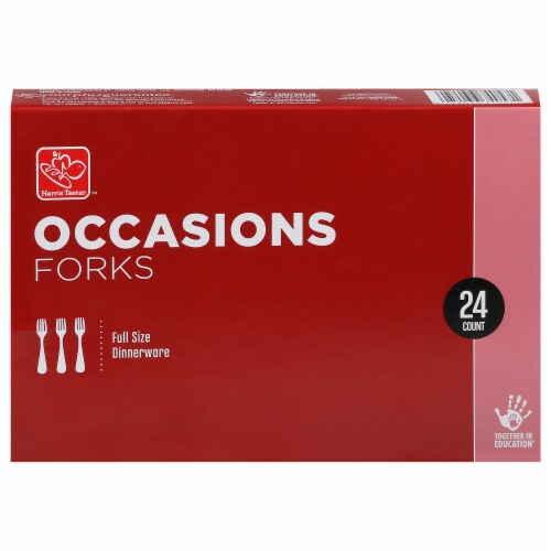 Harris Teeter Occasions Clear Full Size Dinner Forks Perspective: back