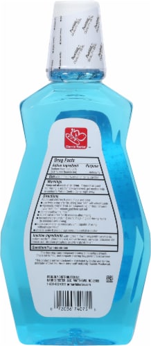 Harris Teeter Fluoride Refreshing Mint Mouth Rinse 33.8 fl oz Perspective: back