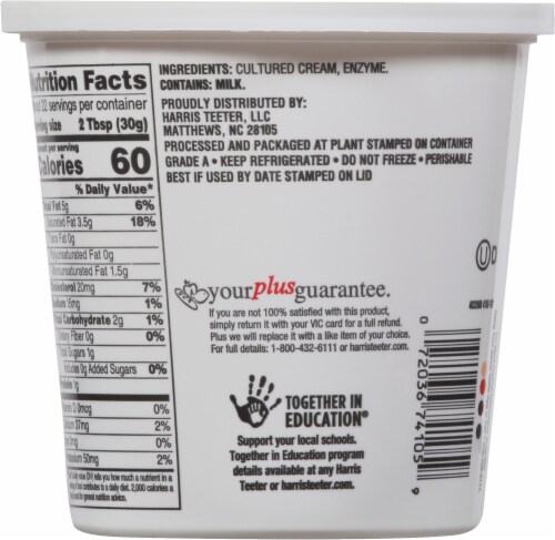 Harris Teeter™ All Natural Sour Cream Grade A Perspective: back