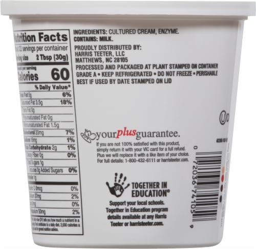 Harris Teeter™ All Natural Sour Cream Grade A Perspective: back