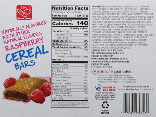 Harris Teeter™ Raspberry Cereal Bars Perspective: back